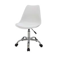 Kit 2 Cadeiras Office Luísa Rivatti Pp Branco Rodízio - 2