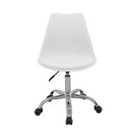 Kit 2 Cadeiras Office Luísa Rivatti Pp Branco Rodízio - 3