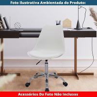 Kit 2 Cadeiras Office Luísa Rivatti Pp Branco Rodízio - 6