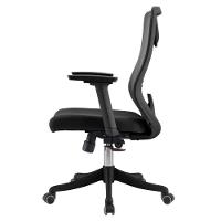 Cadeira Escritório Nr-17 Giratória Diretor Vancouver Fratini Tela Mesh Preta Base Rodízio Preto - 3