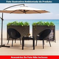 Mesa Apoio Quadrada Drops Rivatti 45,5cm Pp Preto C-uv - 3