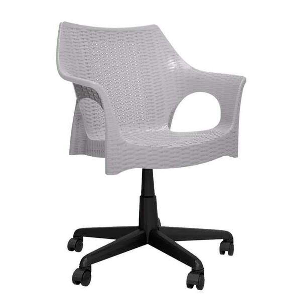 Cadeira De Escritorio Relic Im In (pp) Branco Base Cromado - 1