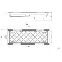 Ralo Retangular Oculto Tramontina Em Pvc Slim Hide 7x25 Cm - 7
