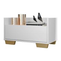 Mesa de Cabeceira 60 Cm com Pés Quadrados Branca natural - 2