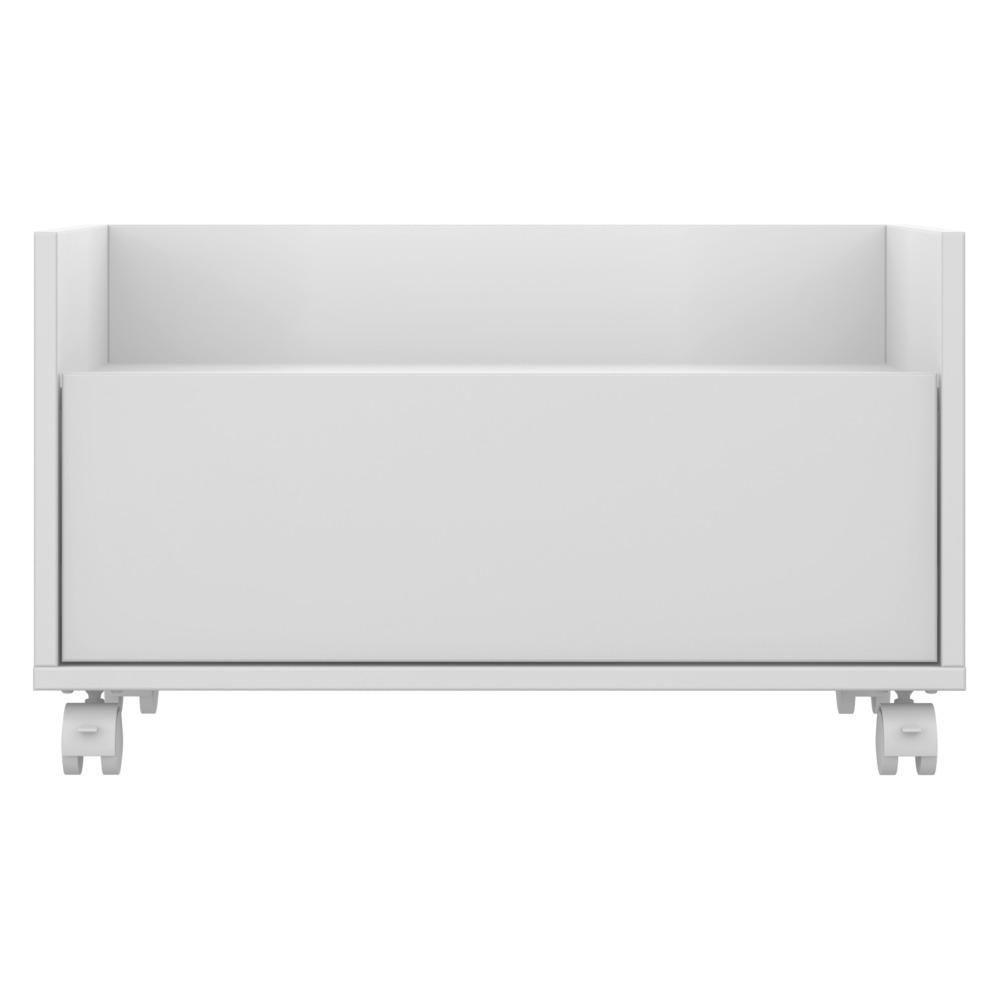Mesa de Cabeceira 60 Cm com Rodízios Multimóveis Branca - 1
