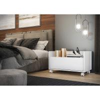 Mesa de Cabeceira 60 Cm com Rodízios Multimóveis Branca - 8