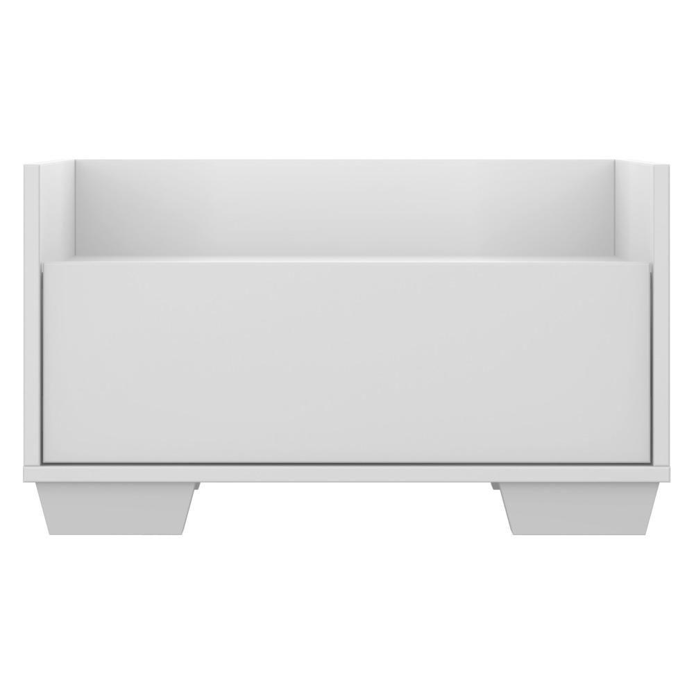 Mesa de Cabeceira 60 Cm com Pés Quadrados Multimóveis Branca - 1
