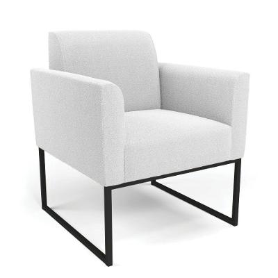 Poltrona Sala De Estar Industrial Preto Marisa Bouclê Off White D03 - DRossi