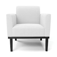 Poltrona Para Sala Base Madeira Preto Marisa Bouclê Off White D03 - DRossi - 5