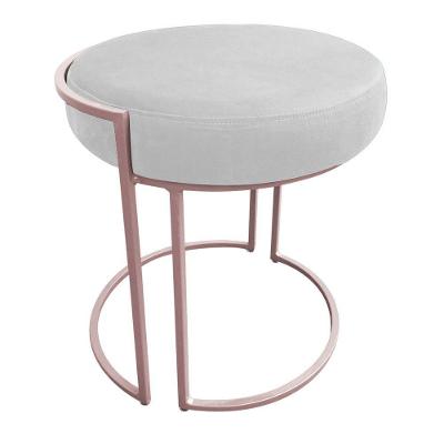 Puff Love Suede Base Rosê DRossi Branco