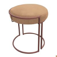 Kit 02 Puffs Love Suede Base Cobre DRossi Caramelo Sisal - 3