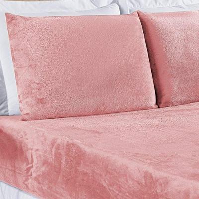 Kit Fronhas Biasoft Flannel Aveludado 50cm X 70cm 2 Peças - Rosa