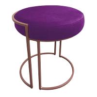 Kit 02 Puffs Love Suede Base Cobre DRossi Roxo