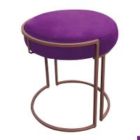 Kit 02 Puffs Love Suede Base Cobre DRossi Roxo - 6