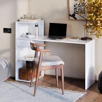 Mesa Escrivaninha Euro Para Home Office E Quarto Com Gaveta E Prateleiras - 2