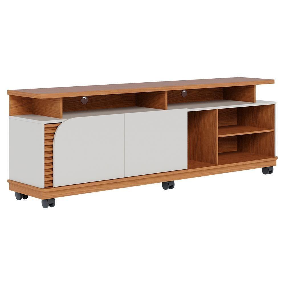 Rack Bancada Tv 75 Pol 180 Cm Jurere Freijo Off White Matte Colibri - 1