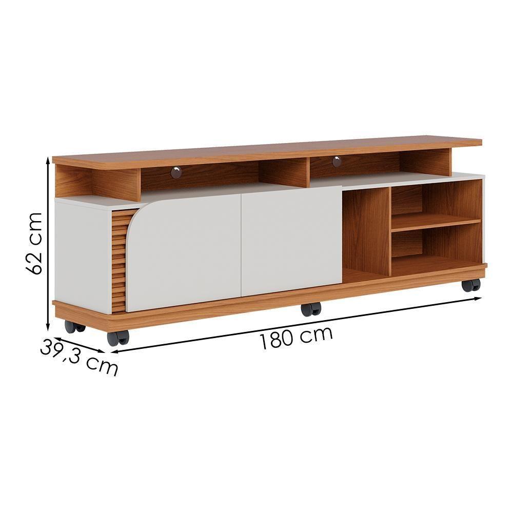 Rack Bancada Tv 75 Pol 180 Cm Jurere Freijo Off White Matte Colibri - 5