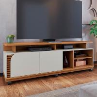 Rack Bancada Tv 75 Pol 180 Cm Jurere Freijo Off White Matte Colibri