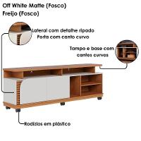 Rack Bancada Tv 75 Pol 180 Cm Jurere Freijo Off White Matte Colibri - 7