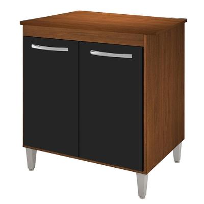 Balcao Multiuso 70cm 2 Portas 9240 Savana Preto Mobbs Savana Preto