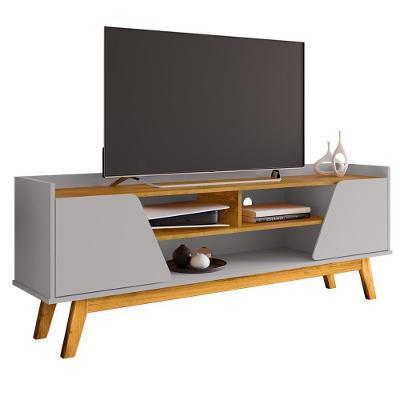 Rack Bancada Tv 65 Pol 160 Cm Turim Off White Naturalle Bechara