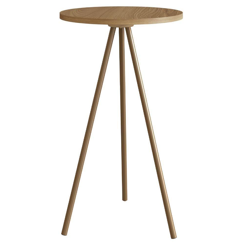 Mesa Lateral Para Sala De Estar 49x35 Cm 27944 Hanover Dourado Artesano - 1