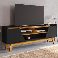 Rack Bancada Tv 65 Pol 160 Cm Turim Preto Fosco Naturalle Bechara - 2