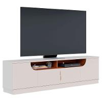 Rack Bancada Tv 75 Pol 200 Cm 4 Portas Santorini Off White Matte Freijo Colibri - 1