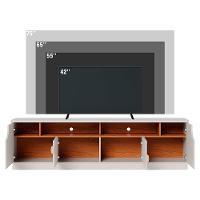 Rack Bancada Tv 75 Pol 200 Cm 4 Portas Santorini Off White Matte Freijo Colibri - 6