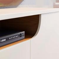 Rack Bancada Tv 75 Pol 200 Cm 4 Portas Santorini Off White Matte Freijo Colibri - 7