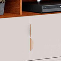 Rack Bancada Tv 75 Pol 200 Cm 4 Portas Santorini Off White Matte Freijo Colibri - 9