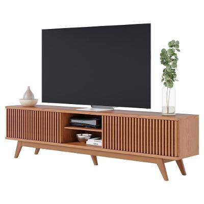 Rack Bancada Tv 75 Pol 218 Cm 4 Portas Fortaleza Freijo Colibri
