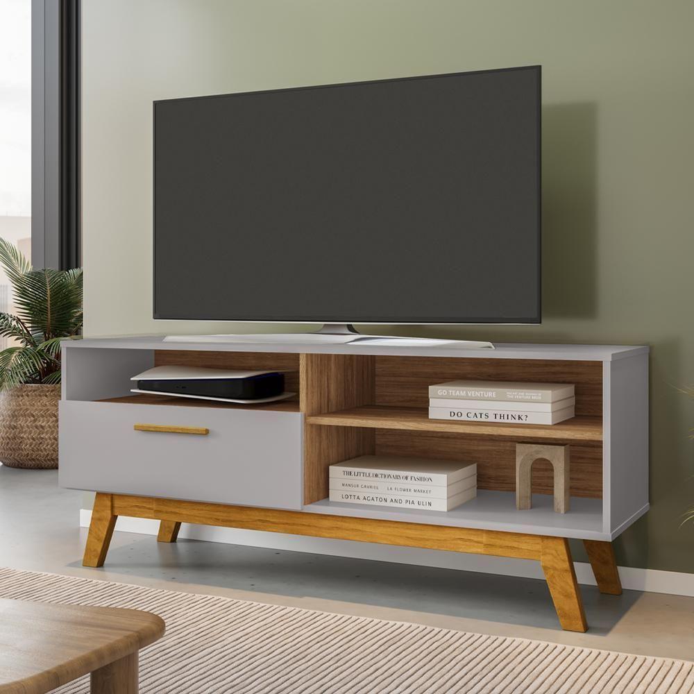 Rack Bancada Tv 55 Pol 136 Cm Paladio Off White Cinamomo Bechara - 6