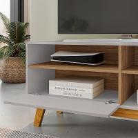 Rack Bancada Tv 55 Pol 136 Cm Paladio Off White Cinamomo Bechara