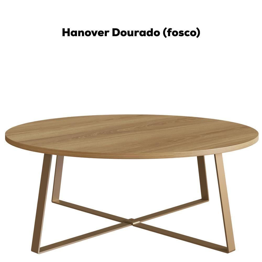 Mesa De Centro Para Sala De Estar 27947 Hanover Dourado Artesano - 4
