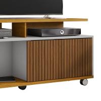 Rack Bancada Tv 52 Pol 136 Cm Topazio Off White Naturalle Bechara