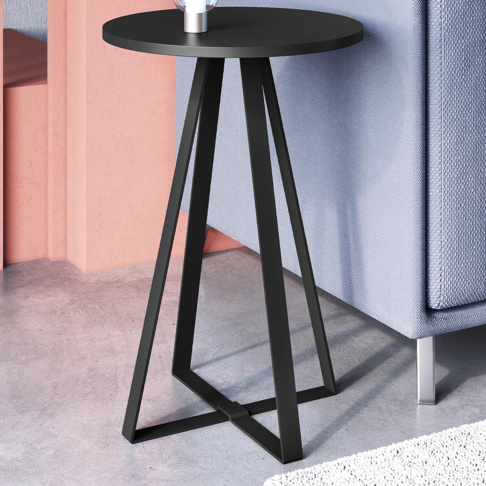 Mesa Lateral Para Sala De Estar 27939 Preto Artesano Preto - 2