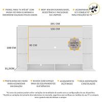 Painel Com Suporte Para Tv Até 60´´ Nairóbi Fg3071 Branco - 8