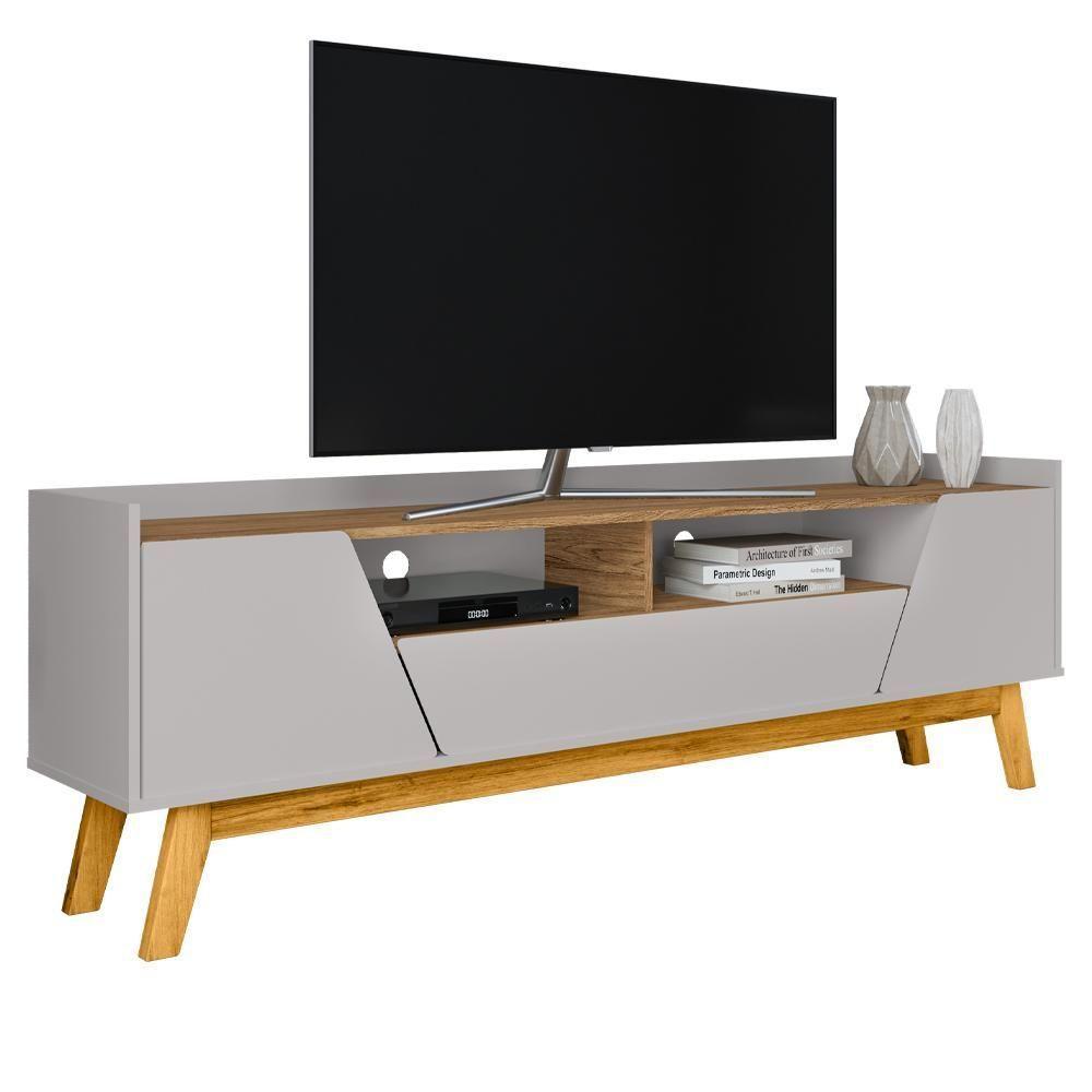 Rack Bancada Tv 70 Pol 180 Cm Florenca Off White Cinamomo Bechara - 1