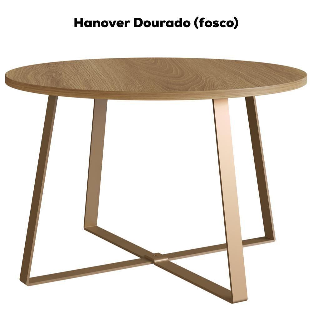 Mesa De Centro Para Sala De Estar 27948 Hanover Dourado Artesano - 4