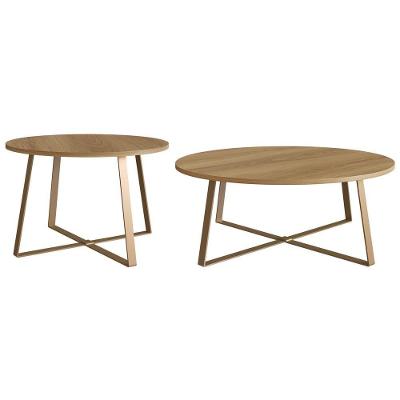 Mesa De Centro Para Sala De Estar 27941 Hanover Dourado Artesano