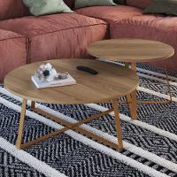 Mesa De Centro Para Sala De Estar 27941 Hanover Dourado Artesano - 2