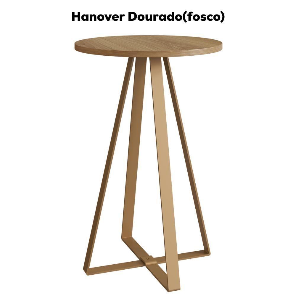 Mesa Lateral Para Sala De Estar 27940 Hanover Dourado Artesano - 4