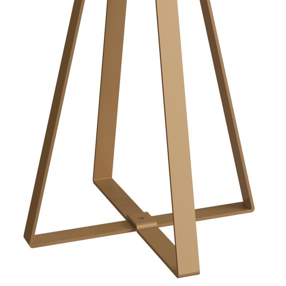 Mesa Lateral Para Sala De Estar 27940 Hanover Dourado Artesano - 6