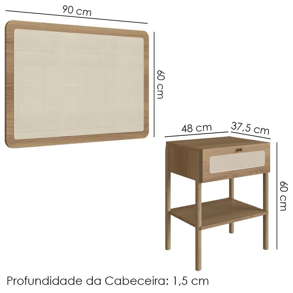 Cabeceira Solteiro E Mesa Cabeceira Palinha 27975 Hanover Artesano Hanover - 3