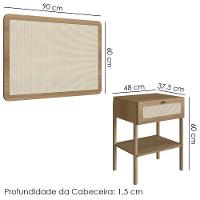 Cabeceira Solteiro E Mesa Cabeceira Palinha 27975 Hanover Artesano Hanover - 3