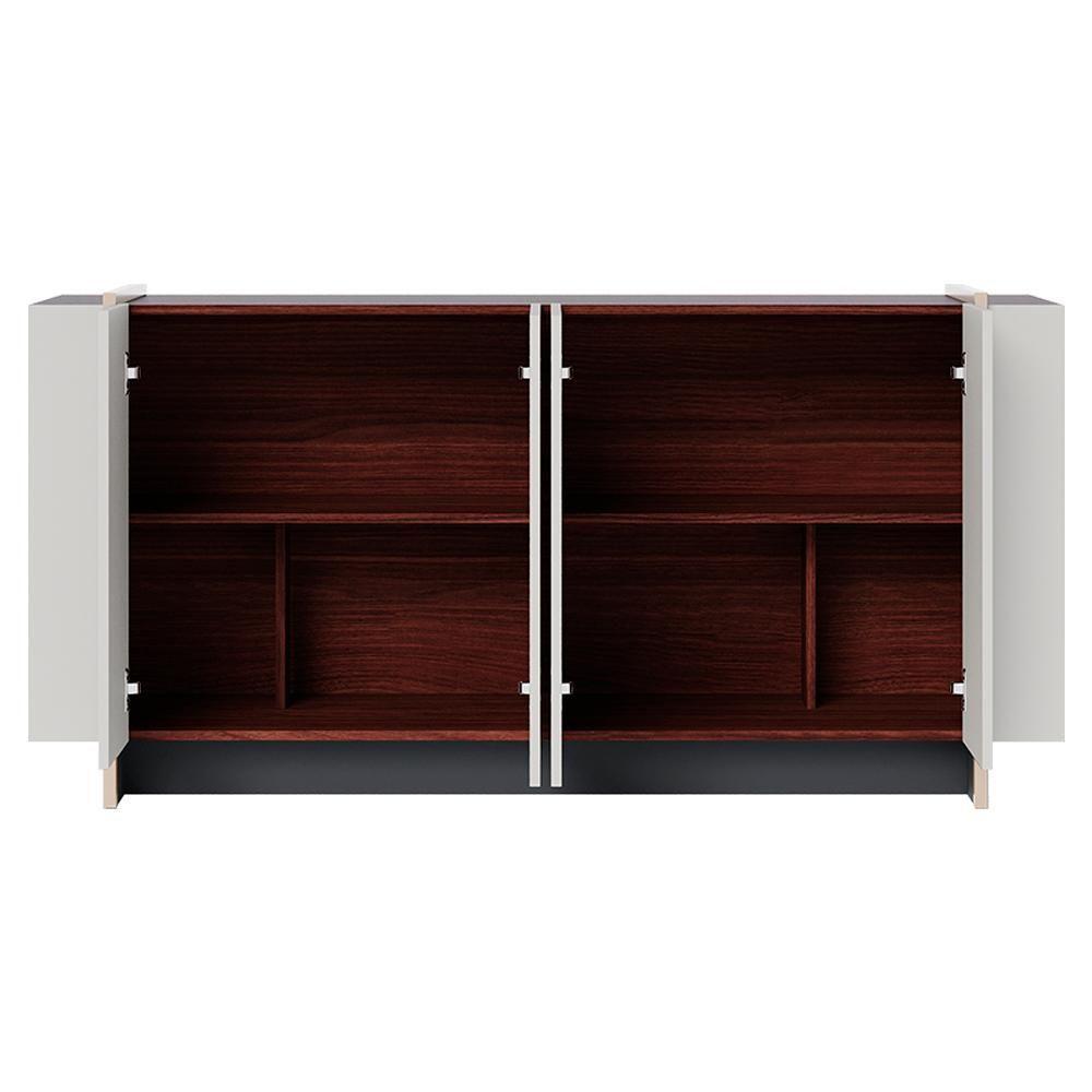 Balcao Buffet 160 Cm Copacabana Dourado Off White Nogueira Real Colibri - 7