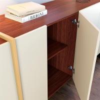 Balcao Buffet 160 Cm Copacabana Dourado Off White Nogueira Real Colibri - 8