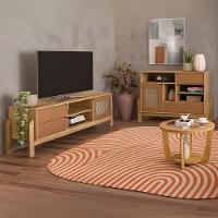 Rack Tv 65 Pol Buffet E Mesa De Centro Carvalho Terracota Arly - 2