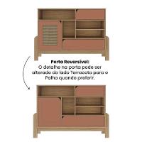 Rack Tv 65 Pol Buffet E Mesa De Centro Carvalho Terracota Arly - 6